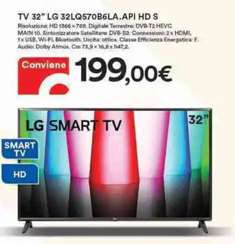 Ipercoop LG TV 32" 32LQ570B6LA.API HD S offerta