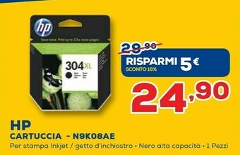 Euronics HP Cartuccia N9K08AE offerta