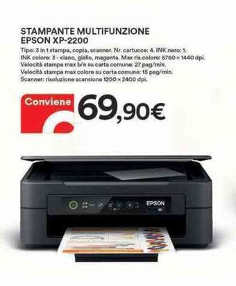 Epson XP-2200 Stampante Multifunzione