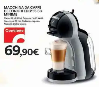 Ipercoop DeLonghi EDG155.BG Minime Macchina da Caffè offerta