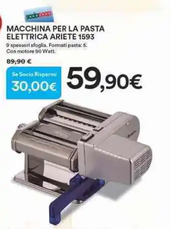 Ariete 1593 Macchina per La Pasta Elettrica