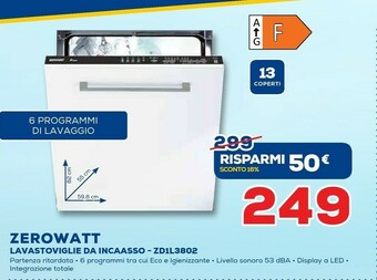 Zerowatt Lavastoviglie Da Incaasso ZD1L3802