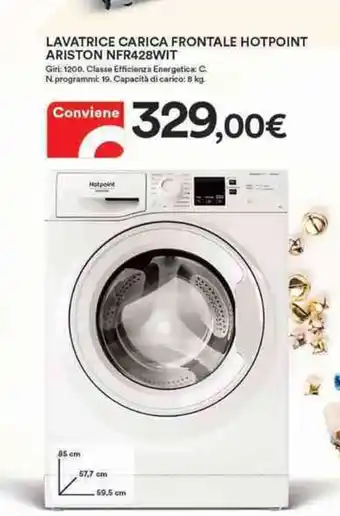 Ipercoop Hotpoint Ariston NFR428WIT Lavatrice Carica Frontale offerta