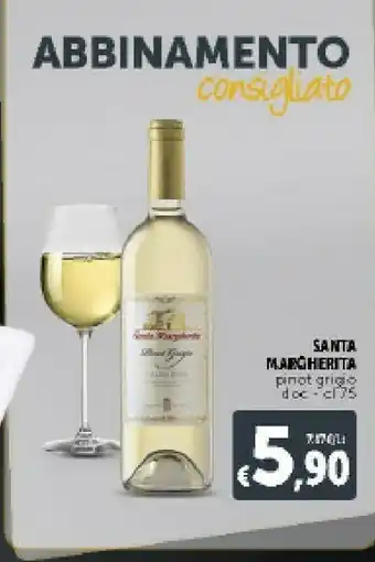 Deco Supermercati Santa margherita Pinot Grigio Doc Cl 75 offerta