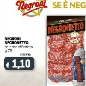Deco Supermercati Negroni Negronetto A Fette 75 G(ml) offerta