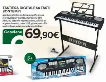 Ipercoop Bontempi Tastiera Digitale 54 Tasti offerta