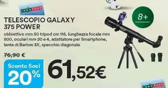 Telescopio Galaxy 375 Power 50 mm, 115 cm