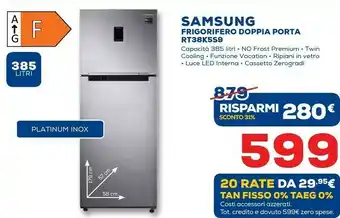 Euronics Samsung Frigorifero Doppia Porta RT38K5S9 offerta