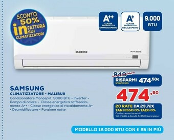 Euronics Samsung Climatizzatore Malibu 9 offerta