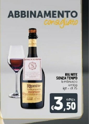 Deco Supermercati Riunite Lambrusco Senzatempo Emilia IGT 750 G(ml) offerta