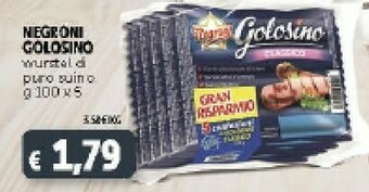 Deco Supermercati Negroni Wurstel Golosino Classico 100 G(ml) offerta