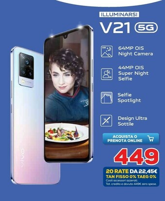 Euronics Vivo V21 5G offerta