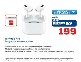 Euronics Apple AirPods Pro offerta