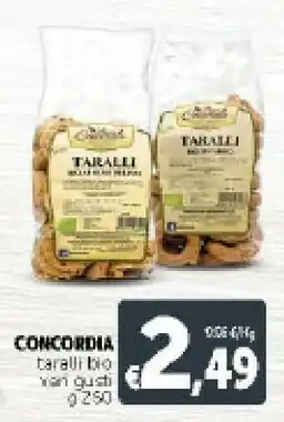 Deco Supermercati Concordia Taralli Bio Vari Gusti 250 G offerta