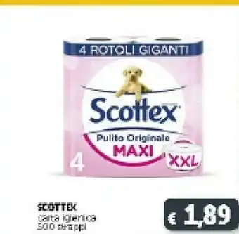 Deco Supermercati Scottex Carta Igienica Pulito Originale Maxi 500 Strappi offerta