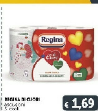 Deco Supermercati Regina Di Cuori Asciugoni 3 Rotoli offerta