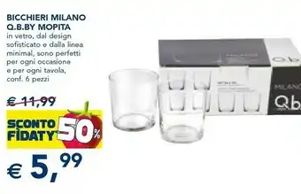Esselunga Mopita Bicchieri Milano Q.B.BY offerta
