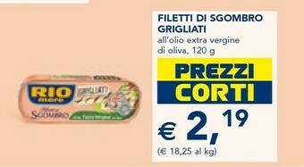 Rio Mare Filetti Di Sgombro Grigliati All'Olio Extravergine D'Oliva 120 G(ml)