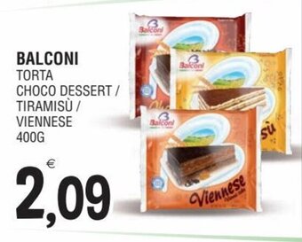 Al Discount Balconi Torta Choco Dessert / Tiramisù Viennese 400g offerta