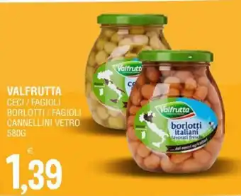 Al Discount Valfrutta Ceci / Fagioli Borlotti / Fagioli Cannellini Vetro 580g offerta