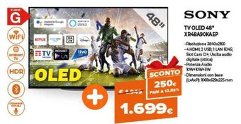 Expert Sony TV OLED 48" XR48A90KAEP offerta
