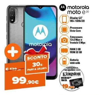 Expert motorola moto e 20 offerta