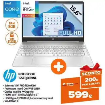 Expert hp Notebook 15SFQ5019NL offerta
