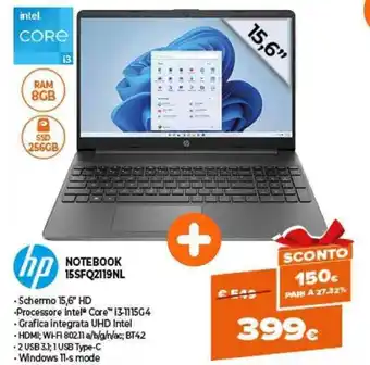 Expert hp Notebook 15SFQ2119NL offerta