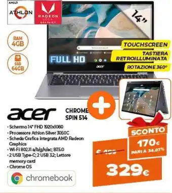 Expert acer Chrome Spin 514 offerta
