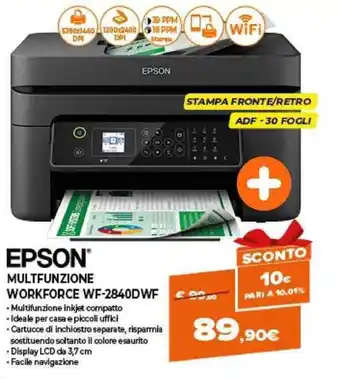 Expert Epson Multifunzione Workforce WF-2840DWF offerta