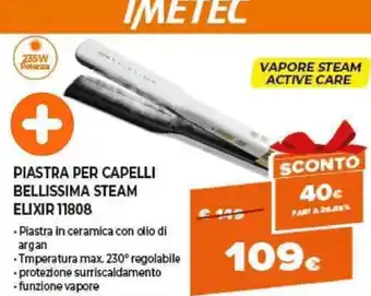 Expert Imetec Piastra per Capelli Bellissima Steam ELIXIR 11808 offerta
