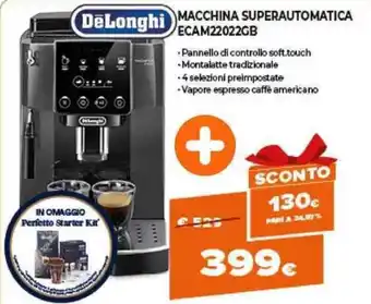 Expert DeLonghi Macchina Superautomatica ECAM22022GB offerta