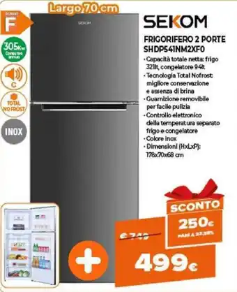 Expert Sekom Frigorifero 2 Porte SHDP541NM2XF0 offerta