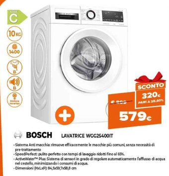 Expert Bosch Lavatrice WGG25400IT offerta