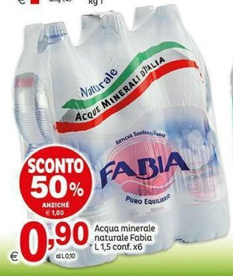 Elite Acqua Fabia - Acqua Minerale Naturale 1500 G(ml) offerta