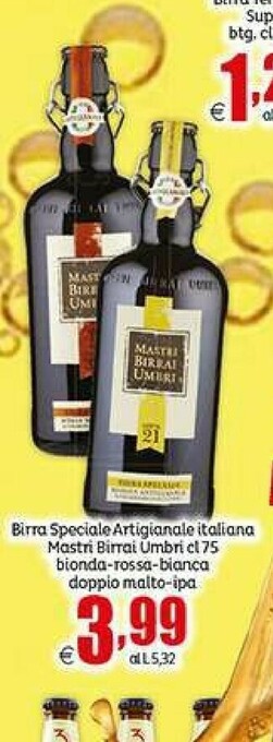 Elite Mastri birrai umbri Birra offerta