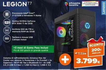 Expert Lenovo Legion T7 offerta