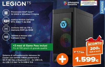 Expert Lenovo Legion T5 offerta