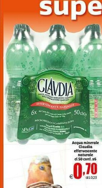Elite Clavdia Acqua Minerale Naturale Effervescente Naturale offerta