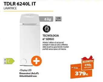 Expert Whirlpool TDLR 6240L IT offerta
