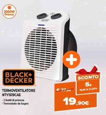 Expert Black+Decker Termoventilatore NTY1519CAE offerta