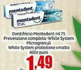 Elite Mentadent Dentifricio offerta