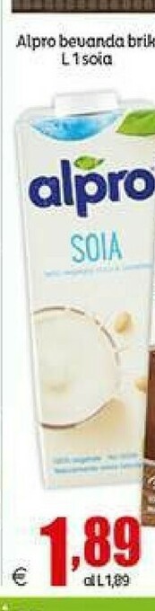 Elite Alpro Latte di soia offerta