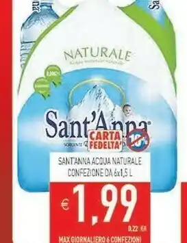 Gros Sant'anna Acqua Minerale Naturale 1500 G(ml) offerta