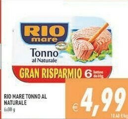 Gros Rio Mare Tonno Al Naturale offerta