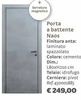 Bricocenter Porta a battente naos offerta