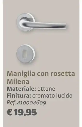 Maniglia con rosetta milena