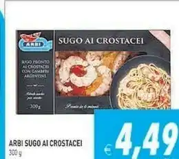 Gros Arbi Sugo Ai Crostacei offerta