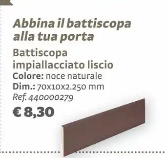 Bricocenter Battiscopa impiallacciato liscio offerta