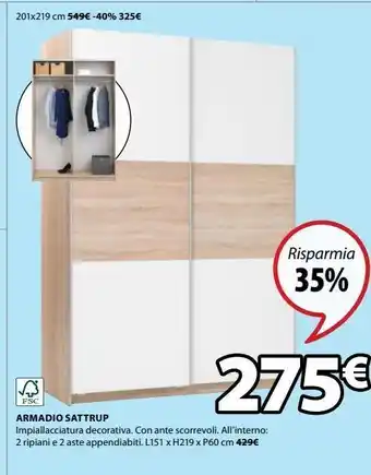 JYSK Armadio sattrup offerta